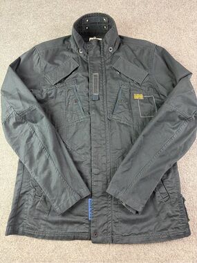 G-Star Raw Recolite Laundry Overshirt Full Zip/Snap Size XL Black